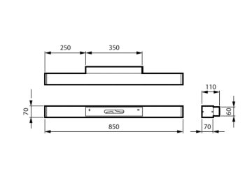 Dimension Drawing (without table) - WL350W 18S/930 PSD PCS L900 WH
