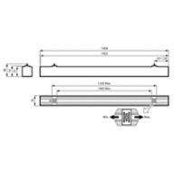 Dimension Drawing (without table) - SM351C 50S/840 PSD A PCS L1500 WH