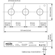 Dimension Drawing (without table) - LCU7590 Amplight 3 phase coil