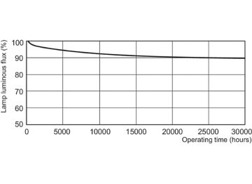 Lumen Maintenance Diagram - MASTER TL5 HO Secura 49W/840 UNP/40