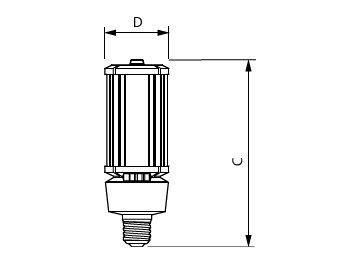 Dimension Drawing (with table) - 27-18-12CC/LED/3PW/3CCT/E26 BB 6/1