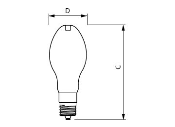 Dimension Drawing (with table) - 34GC/LED/840 EX39 BB 6/1