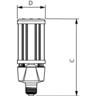 Dimension Drawing (with table) - 36-27-18CC/LED/3PW/3CCT/E26 BB 6/1