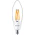 LED 2 velas de filamento transparentes B12 E12 de 40W