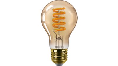 LED Κεχριμπαρένιος λαμπτήρας με νήμα 50W A60 E27