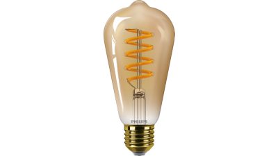 LED Κεχριμπαρένιος λαμπτήρας με νήμα 50W ST64 E27