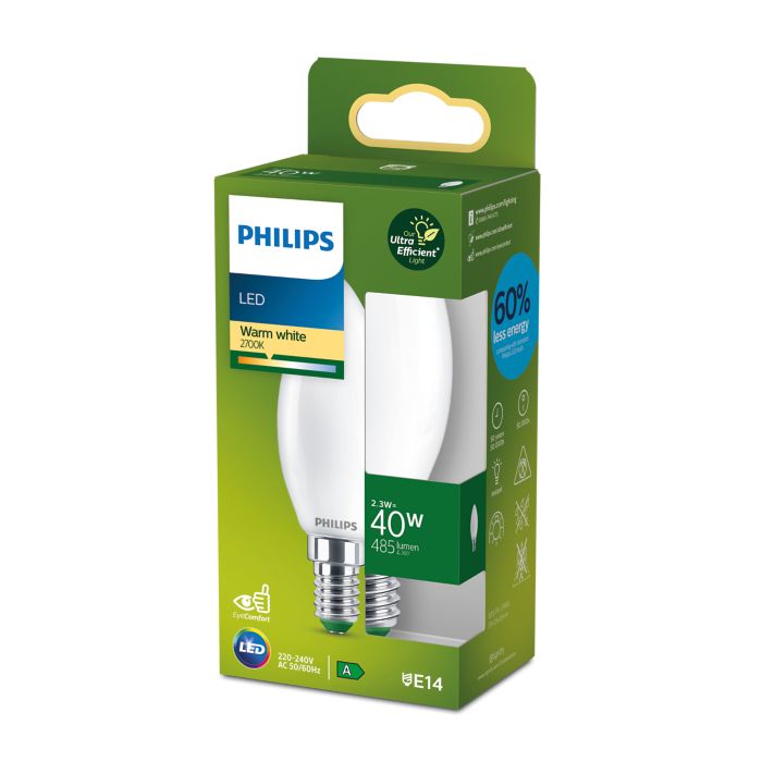 Ultraeffizient UltraEfficient-Filament-Kerzenlampe, B35 E14, matt 