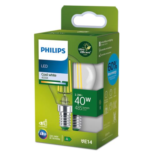 Ultraeffizient UltraEfficient-Filament-Kerzenlampe, P45 E14 