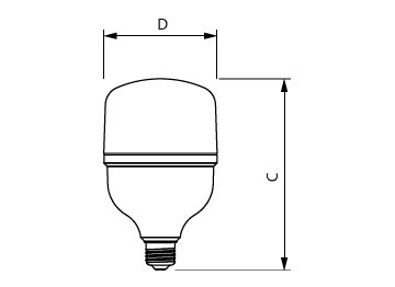 Dimension Drawing (with table) - CorePro LED M 2.8Klm 25W 830 E26 FR