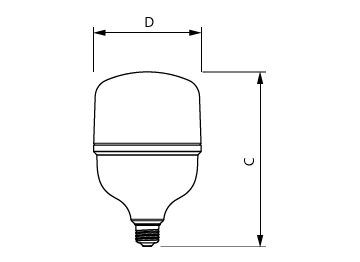 Dimension Drawing (with table) - CorePro LED M 3.8Klm 35W 830 E26 FR