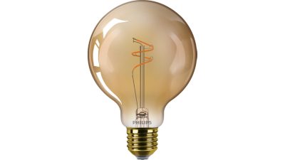 LED Filament-Lampe Bernstein 25W G95 E27