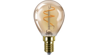 LED Filament ravfarvet krone 25 W P45 E14