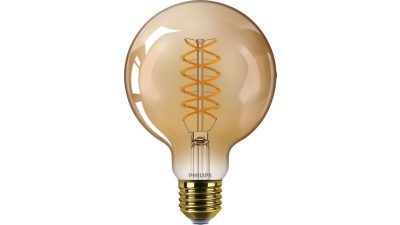 LED Filamentljuskälla bärnstensgul 50 W G95 E27