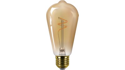 LED Glødelampe, ravgul, 25 W, ST64, E27