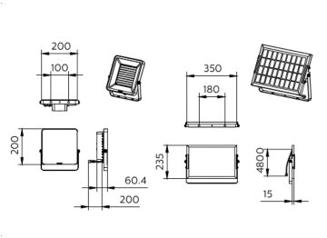 Dimension Drawing (without table) - BVP085 LED09/840