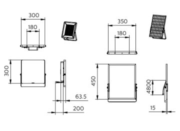 Dimension Drawing (without table) - BVP085 LED26/830