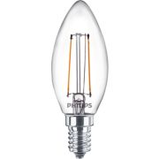 LED Vela de filamento transparente 25&nbsp;W B35 E14 x3