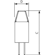 Dimension Drawing (with table) - CorePro LEDcapsuleLV 1-10W G4 827micro