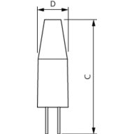 Dimension Drawing (with table) - CorePro LEDcapsuleLV 1.7-20W G4micro 827