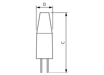 Dimension Drawing (with table) - CorePro LEDcapsuleLV 1.7-20W G4micro 827