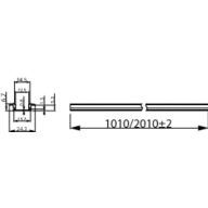 Dimension Drawing (without table) - U profile 2M accessory kit 30pcs