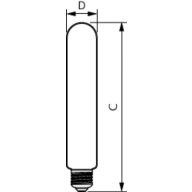 Dimension Drawing (with table) - TForce Core LED road 26W 727 E27 MV