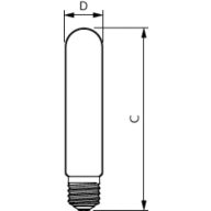 Dimension Drawing (with table) - TForce Core LED road 40W 740 E40 MV