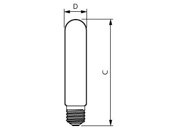 Dimension Drawing (with table) - TForce Core LED road 40W 740 E40 MV