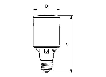 Dimension Drawing (with table) - 80CC/LED/850/LS EX39 G2 BB 3/1