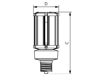 Dimension Drawing (with table) - 36CC/LED/840/LS EX39 G3 BB 3/1