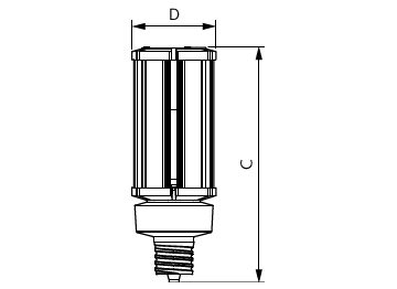 Dimension Drawing (with table) - 54CC/LED/830/LS EX39 G3 BB 3/1