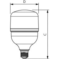  E27 T 100mm Frosted