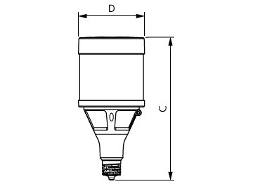 Dimension Drawing (with table) - 450CC/LED/840/LS EX39 BB 3/1