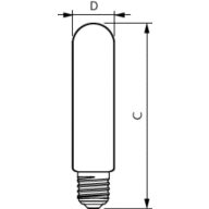 Dimension Drawing (with table) - TForce Core LED road 45W 730 E40 MV