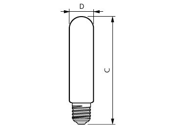 Dimension Drawing (with table) - TForce Core LED road 49W 740 E40 MV