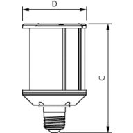  Single Contact Medium Screw Wall Pack Clear
