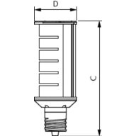  Exclusionary Mogul Screw Wall Pack Clear