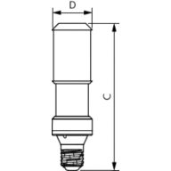 Dimension Drawing (with table) - MAS LED SON-T IF 9Klm 50W 740 E40
