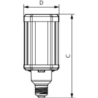 Dimension Drawing (with table) - TForce LED HPL ND 40-28W E27 840