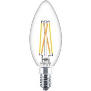 DEL Ampoule flamme transparente B11 E12 &agrave; filament x3, 40&nbsp;W