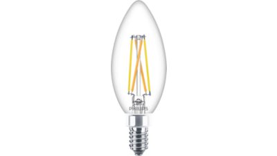 LED Filament Candle Clear 40W B11 E12 x3