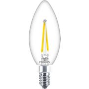 DEL Ampoule flamme transparente B11 E12 &agrave; filament x3, 40&nbsp;W