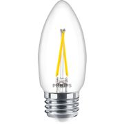 DEL Ampoule flamme transparente B11 E26 &agrave; filament x3, 40&nbsp;W