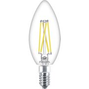 DEL Ampoule flamme transparente B11 E12 &agrave; filament x3, 60&nbsp;W