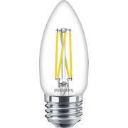 DEL Ampoule flamme transparente B11 E26 &agrave; filament x3, 60&nbsp;W
