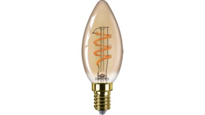 LED Ampoule ambre à filament 25 W B35 E14