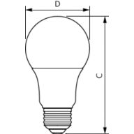  Single Contact Medium Screw A19 (A19) Frosted