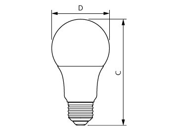 Dimension Drawing (with table) - 8.8A19/COR/930/FR/P/E26/DIM/T20 6/1CT