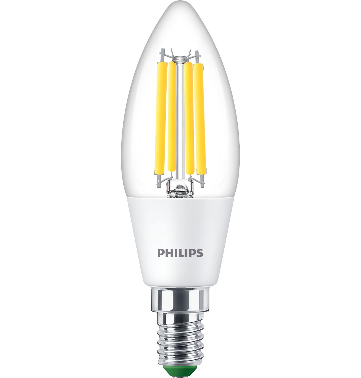Ultraeffizient Filament-Kerzenlampe, B35 E14, transparent, 40 W 
