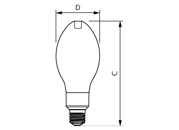 Dimension Drawing (with table) - MAS LED HPL M 2.8Klm 19W 830E27 FR G